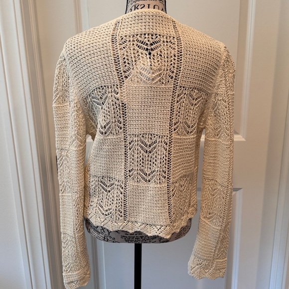 Zara Crocheted Buttoned Down Sweater - Picture 4 of 7